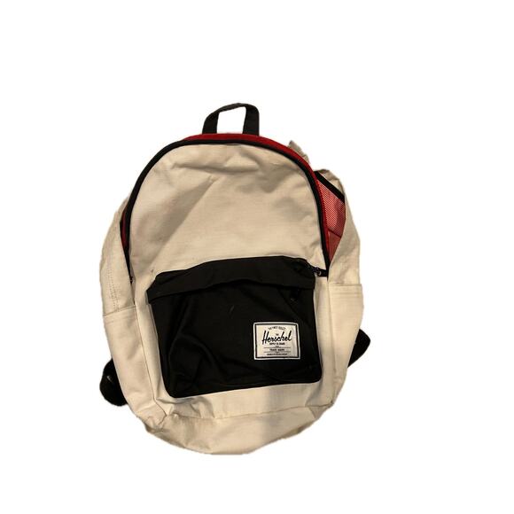 Herschel Classic 26L White Black Red Backpack - Picture 1 of 3